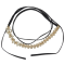 N-6825 New Fashion Bohemian Vintage Gold Rhinestone Statement Necklace Carved Hollow Out Flower Turkish Double Chain Choker Necklaces Women Jewelry