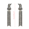 E-4127 Fashion Vintage Silver Plated Hook Turquoise Bead Chain Earring for Women Jewelry