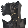 E-4133 New Fashion Gold Silver Color Circle Round Drop Earrings Statement Earring Party Jewelry