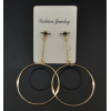 E-4133 New Fashion Gold Silver Color Circle Round Drop Earrings Statement Earring Party Jewelry