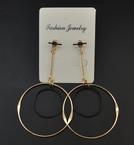 E-4133 New Fashion Gold Silver Color Circle Round Drop Earrings Statement Earring Party Jewelry