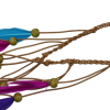 F-0416 New Fashion Handmade Ethnic Tribal Gypsy Rope Wood Beads Colorful Feather Hairband Hair Clip Women Jewelry
