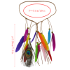 F-0416 New Fashion Handmade Ethnic Tribal Gypsy Rope Wood Beads Colorful Feather Hairband Hair Clip Women Jewelry