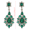 E-4145 4 Colors Fashion Trendy Women Italina Style Silver Plated Full Rhinestone crystal  Drop Dangle Earrings
