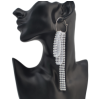 E-4152 4 Styles 2 Colors Black White Hook Circle Rhinestone Plastic Drop Earrings for Women Jewelry