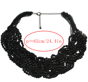 New  Fashion Multilayer Chains Beads Handmand Craft Knit Choker Necklace N-1877