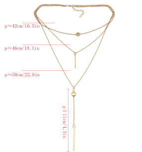 N-6867 Women Fashionable Gold Necklace Summer Choker 1 Color Pendant