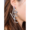 E-4159 2 Color New Fashion Gold Silber Drop Earrings Statement Earring Party Jewelry