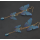 E-4164 New Arrived Blue Plastic Chain Gold Hook Butterfly Pendant Charm Ear For Women Earring Jewelry