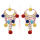 E-4167 Bohemian Round Tassel Beads Pendant Hook Earring for Women Jewelry