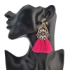 E-4173 3 Colors Bohemian Vintage Silver Tassel Earring Chain Dangle Long Earrings for Women Jewelry