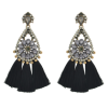 E-4173 3 Colors Bohemian Vintage Silver Tassel Earring Chain Dangle Long Earrings for Women Jewelry