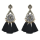 E-4173 3 Colors Bohemian Vintage Silver Tassel Earring Chain Dangle Long Earrings for Women Jewelry