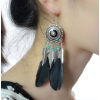 E-4176 5 Color Fashion Boho Long Feather Drop Earrings Gold Plated Tassel Party Dangle Earring Birthday Gift