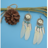E-4176 5 Color Fashion Boho Long Feather Drop Earrings Gold Plated Tassel Party Dangle Earring Birthday Gift
