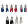 E-4176 5 Color Fashion Boho Long Feather Drop Earrings Gold Plated Tassel Party Dangle Earring Birthday Gift