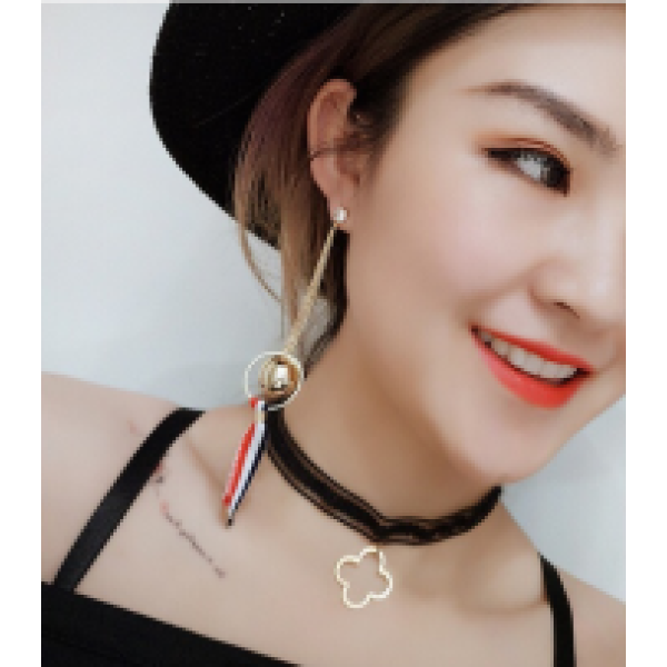 E-4177 Bohemian Round Tassel Beads Pendant Hook Earring With Small Bell for Women Jewelry