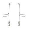 E-4189 Fashion Pearl Charm Long Drop Earring With Tassel For Women