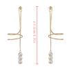 E-4189 Fashion Pearl Charm Long Drop Earring With Tassel For Women