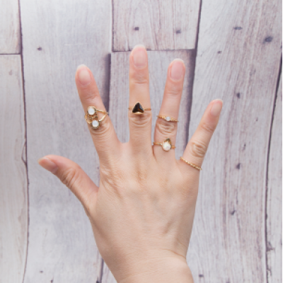 R-1465 5pcs/set Fashion Vintage Gold plated Knuckle Nail Midi Ring for Women Jewelry