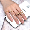 R-1465 5pcs/set Fashion Vintage Gold plated Knuckle Nail Midi Ring for Women Jewelry