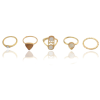 R-1465 5pcs/set Fashion Vintage Gold plated Knuckle Nail Midi Ring for Women Jewelry