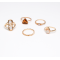 R-1465 5pcs/set Fashion Vintage Gold plated Knuckle Nail Midi Ring for Women Jewelry