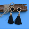 E-4200 3 Colors Fashion Bead Charm Drop Stud Tassel Earring for Women Jewelry