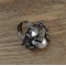 R-0511 Pearl Rhinestone Gunblack Retro Rings for Vintage Women Bohemian Party Jewelry