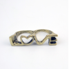 R-0678 Bronze Retro Love Shape Rings for Vintage Women Bohemian Party Jewelry