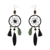 E-4093 Fashion Boho Long Feather Drop Earrings Gold Plated Thread Tassel Party Earring Birthday Gift