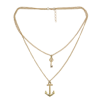 N-5531 Boho Vintage Gold Chains Necklace Wings Anchor Hand Shape Pendants & Necklaces