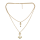 N-5531 Boho Vintage Gold Chains Necklace Wings Anchor Hand Shape Pendants & Necklaces
