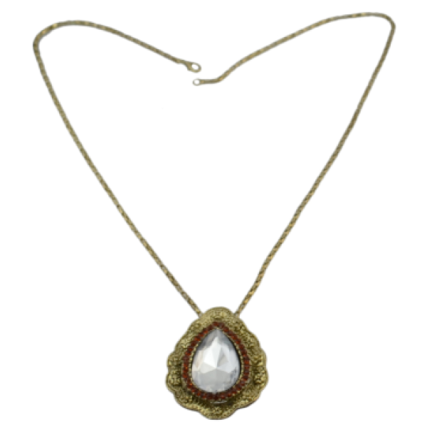 N-2312 Fashion Big Transparent Crystal Pendant Necklaces for Women Boho Wedding Party Birthday Gift Jewelry