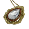 N-2312 Fashion Big Transparent Crystal Pendant Necklaces for Women Boho Wedding Party Birthday Gift Jewelry