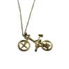 N-2316 Fashion Bike Shape Bronze Drop Dangle Chain Necklace for Women Gift