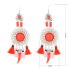 E-4244 4 Colors New Arrive Fashion Bohemian Bead Taasel Gem Dangle Earring for Women Party Accessories