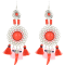 E-4244 4 Colors New Arrive Fashion Bohemian Bead Taasel Gem Dangle Earring for Women Party Accessories