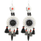 E-4244 4 Colors New Arrive Fashion Bohemian Bead Taasel Gem Dangle Earring for Women Party Accessories