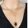 N-6000 Fashion Bohemian Style Metal Alloy Chain Rhinestone Drop Pendant Necklace for Women Jewelry