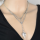 N-6000 Fashion Bohemian Style Metal Alloy Chain Rhinestone Drop Pendant Necklace for Women Jewelry