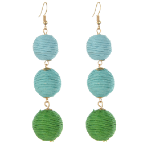 E-4253 4 Styles Fashion Bohemian Bead Ball Dangle Earring for Women Party Accessories