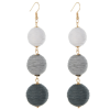 E-4253 4 Styles Fashion Bohemian Bead Ball Dangle Earring for Women Party Accessories