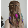 F-0452 Fashion Handmade Ethnic Gypsy Rope Colorful  Feather Hairbands Women Boho  Hairband Hair Accessory
