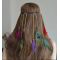 F-0452 Fashion Handmade Ethnic Gypsy Rope Colorful  Feather Hairbands Women Boho  Hairband Hair Accessory