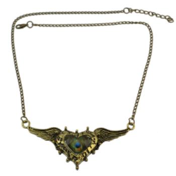 N-4836 N-4805 2 Styles Vintage Rhinestone Heart Shape Pendant Necklaces for Women Party Birthday Gift