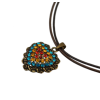 N-4836 N-4805 2 Styles Vintage Rhinestone Heart Shape Pendant Necklaces for Women Party Birthday Gift
