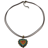 N-4836 N-4805 2 Styles Vintage Rhinestone Heart Shape Pendant Necklaces for Women Party Birthday Gift