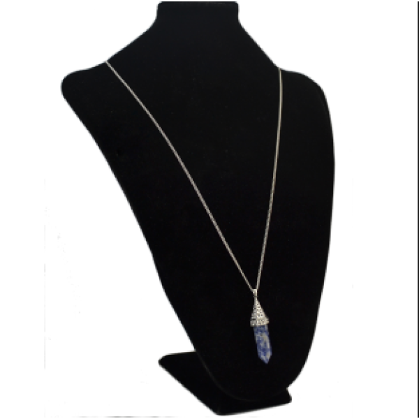 N-5282 New Fashion Alloy Chain Blue Stone Natural Stone Pendant Necklace Earrings Jewelry Set