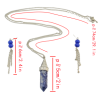 N-5282 New Fashion Alloy Chain Blue Stone Natural Stone Pendant Necklace Earrings Jewelry Set